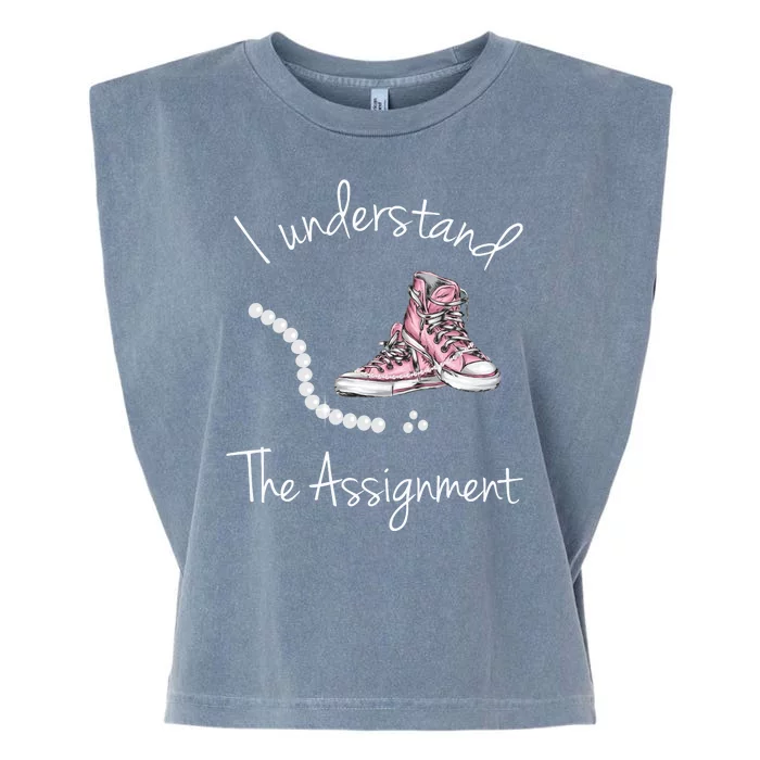 I Understand The Assignment Kamala Harris Sneaker Garment-Dyed Women's Muscle Tee