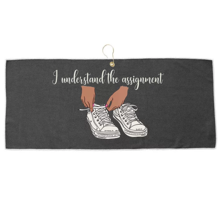 I Understand The Assignment Large Microfiber Waffle Golf Towel