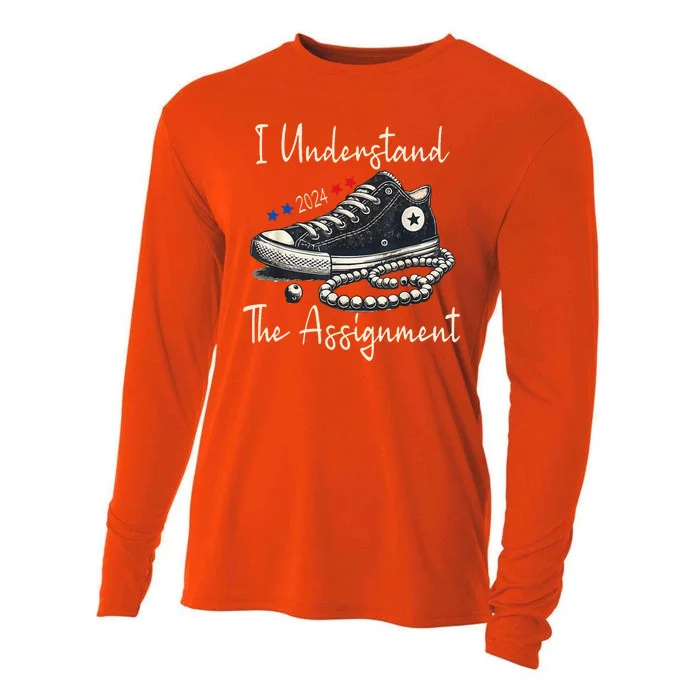 I Understand The Assignment Chucks And Pearls Kamala Harris 2024 Cooling Performance Long Sleeve Crew