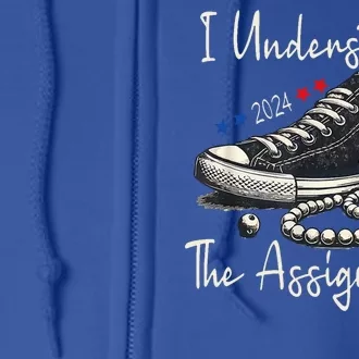 I Understand The Assignment Chucks And Pearls Kamala Harris 2024 Full Zip Hoodie