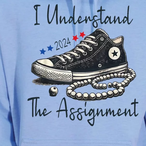 I Understand The Assignment Chucks And Pearls Kamala Harris 2024 Unisex Surf Hoodie