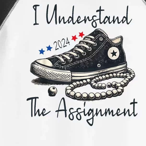 I Understand The Assignment Chucks And Pearls Kamala Harris 2024 Toddler Fine Jersey T-Shirt