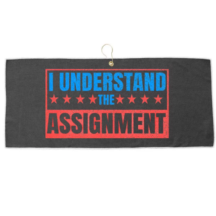 I Understand The Assignment Large Microfiber Waffle Golf Towel