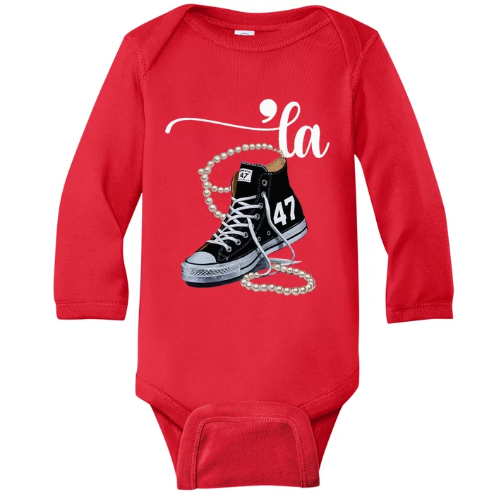 I Understand The Assignment Chucks And Pearls Election 2024 Baby Long Sleeve Bodysuit