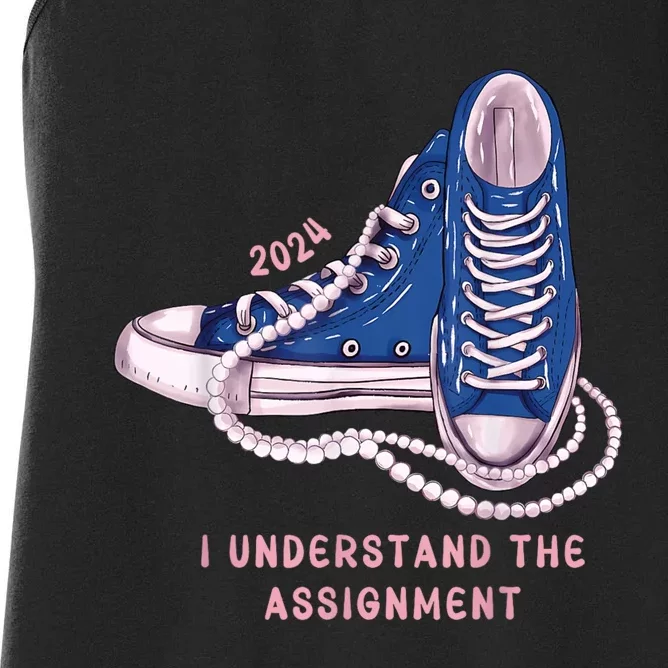 I Understand The Assignment Vote Blue Election 2024 Women's Racerback Tank