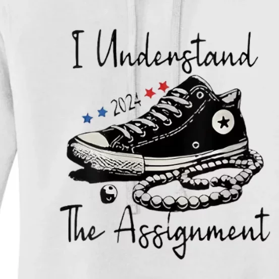 I Understand The Assignment Vote Blue Rally Kamala 2024 Women's Pullover Hoodie