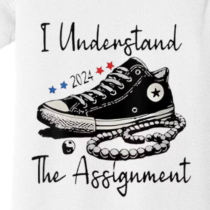 I Understand The Assignment Vote Blue Rally Kamala 2024 Baby Bodysuit