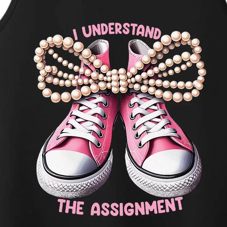 I Understand The Assignment Shoes & Pearl Kamala Harris Gift Performance Tank