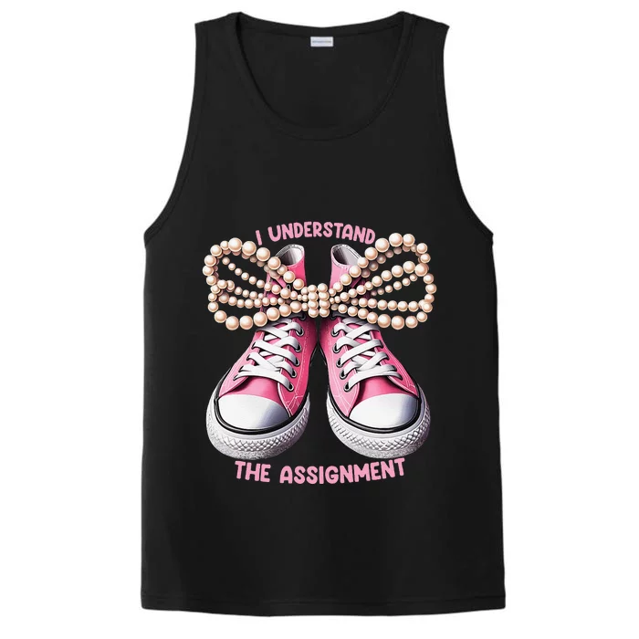 I Understand The Assignment Shoes & Pearl Kamala Harris Gift Performance Tank