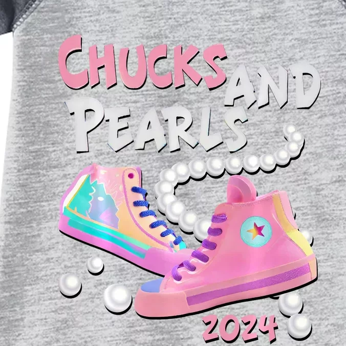 I Understand The Assignment Kamala Chucks Pearl IM With Her Infant Baby Jersey Bodysuit