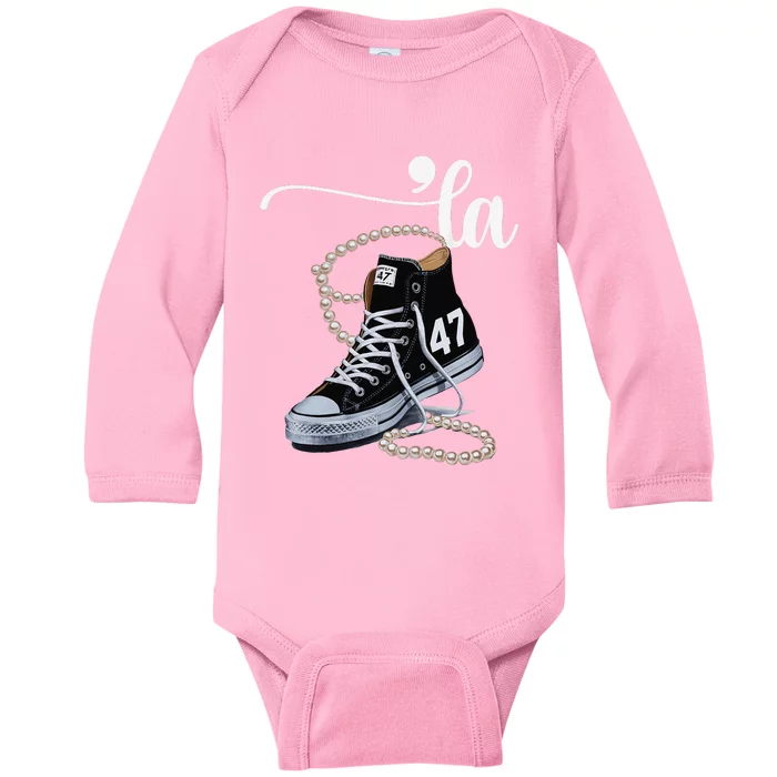 I Understand The Assignment Chucks And Pearls Election 2024 Gift Baby Long Sleeve Bodysuit