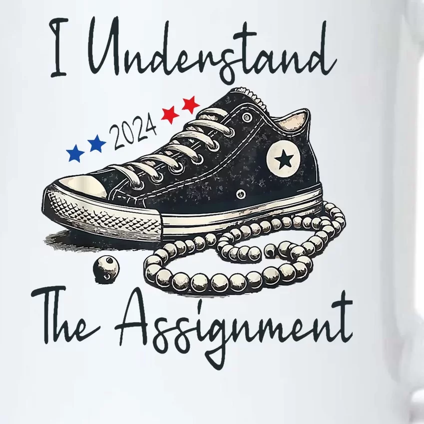 I Understand The Assignment Chucks And Pearls Kamala Harris Black Color Changing Mug