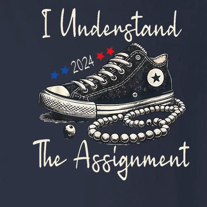 I Understand The Assignment Chucks And Pearls Kamala Harris Toddler Long Sleeve Shirt