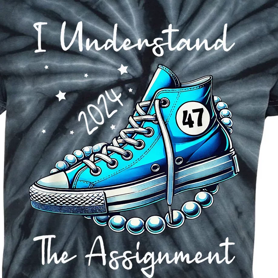 I Understand The Assignment Chucks And Pearls Voting 2024 Kids Tie-Dye T-Shirt