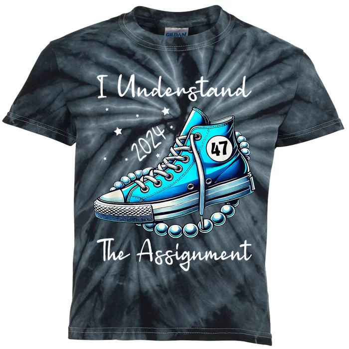 I Understand The Assignment Chucks And Pearls Voting 2024 Kids Tie-Dye T-Shirt