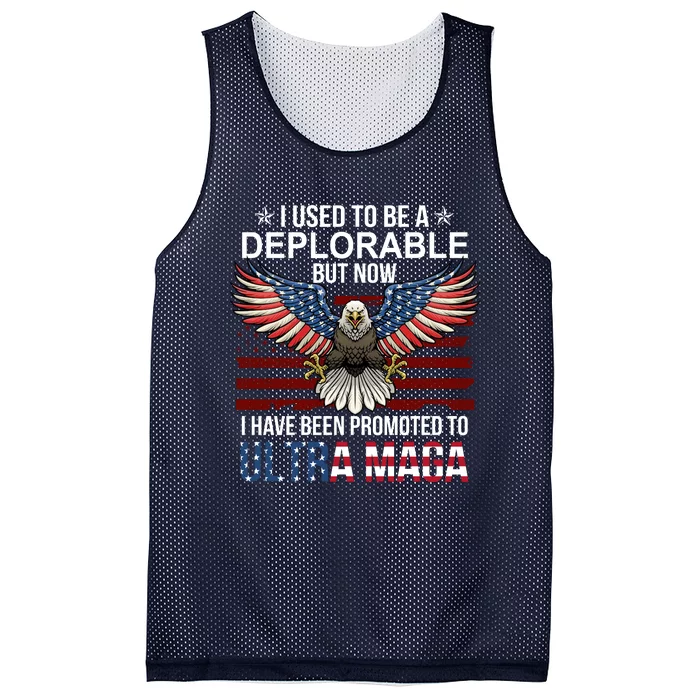 I Used To Be A Deplorable But Now I Have Been Promoted To UltraMAGA Mesh Reversible Basketball Jersey Tank