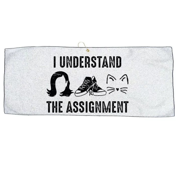 I Understand The Assignment Large Microfiber Waffle Golf Towel