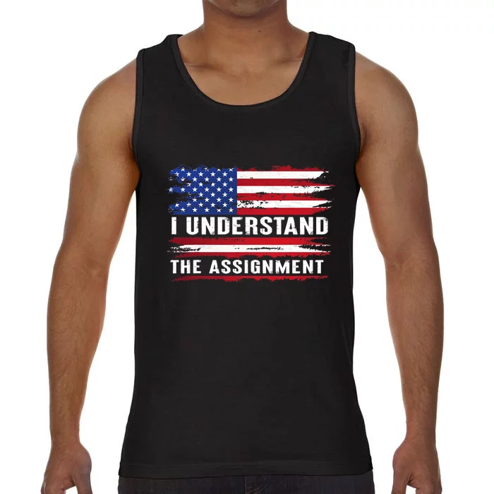 I Understand The Assignment American Flag Saying Comfort Colors® Tank Top