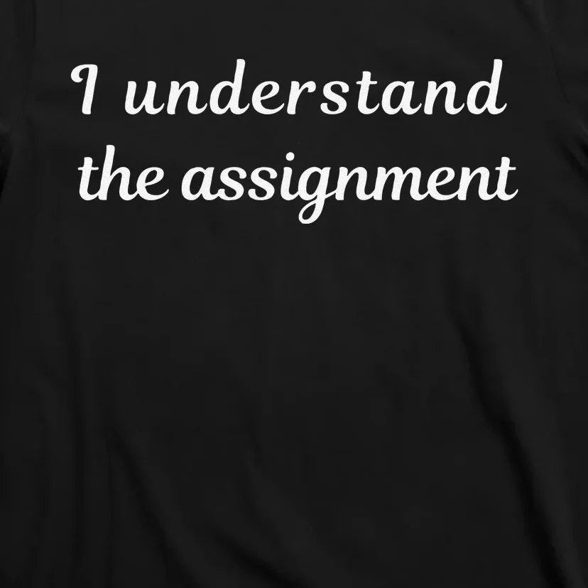 I Understand The Assignment Political Product For Activists T-Shirt