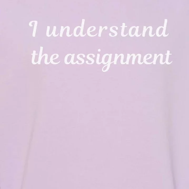 I Understand The Assignment Political Product For Activists Garment-Dyed Sweatshirt