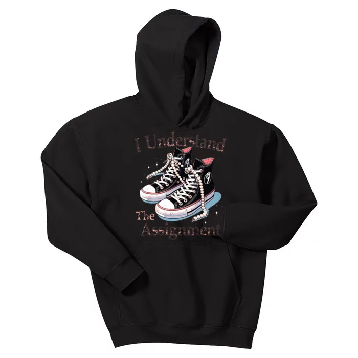 I Understand The Assignment Kamala Harris Madam President Kids Hoodie