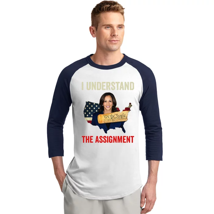 I Understand The Assignment Vote Kamala Harris 2024 Baseball Sleeve Shirt