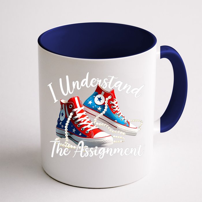 I Understand The Assignment Chucks And Pearls Election 2024 Front & Back Coffee Mug