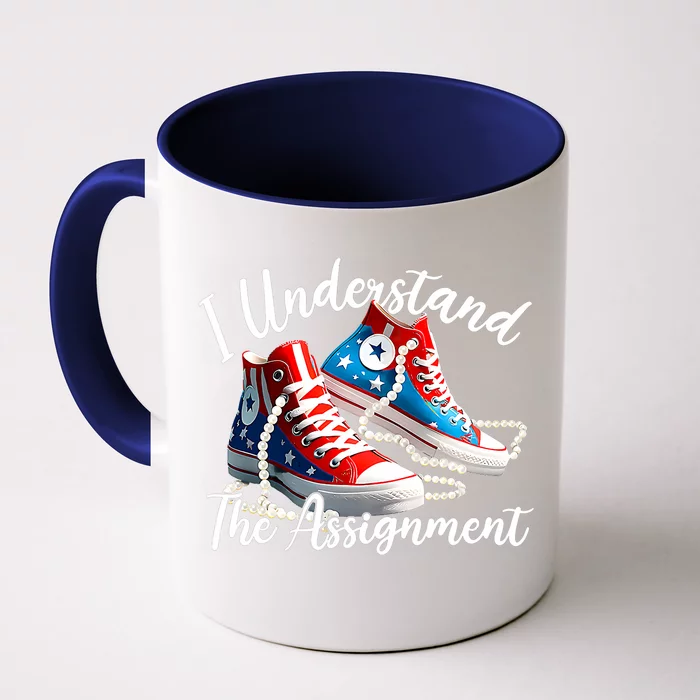 I Understand The Assignment Chucks And Pearls Election 2024 Front & Back Coffee Mug