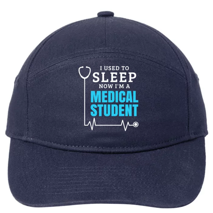 I Used To Sleep Now I'm A Medical Student Gift Future Doctor Gift 7-Panel Snapback Hat