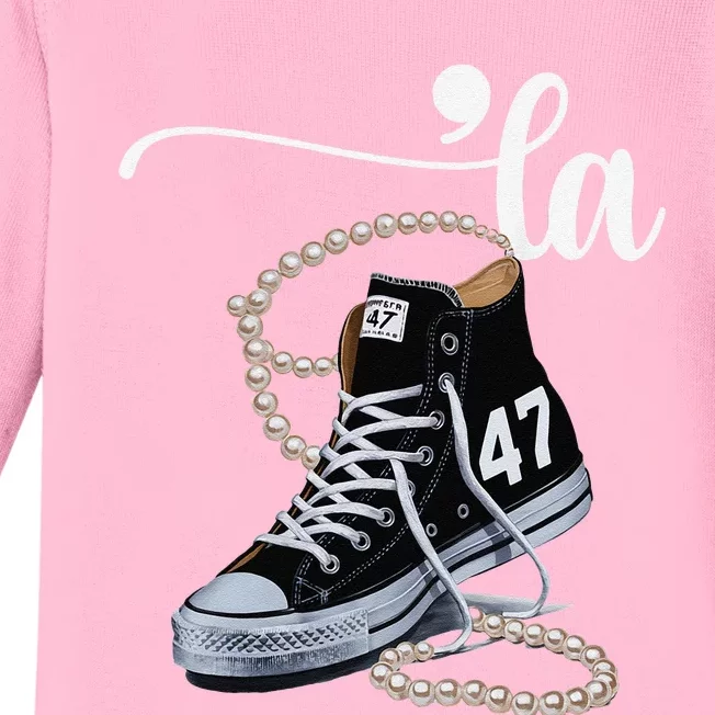 I Understand The Assignment Chucks And Pearls Election 2024 Baby Long Sleeve Bodysuit