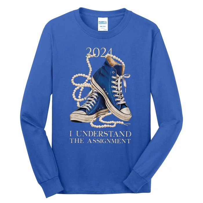 I Understand The Assignment Kamala Vote Blue Election 2024 Tall Long Sleeve T-Shirt