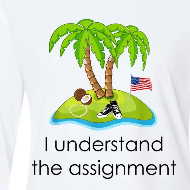 I Understand The Assignment Coconut Tree Kamalaharris Womens Cotton Relaxed Long Sleeve T-Shirt