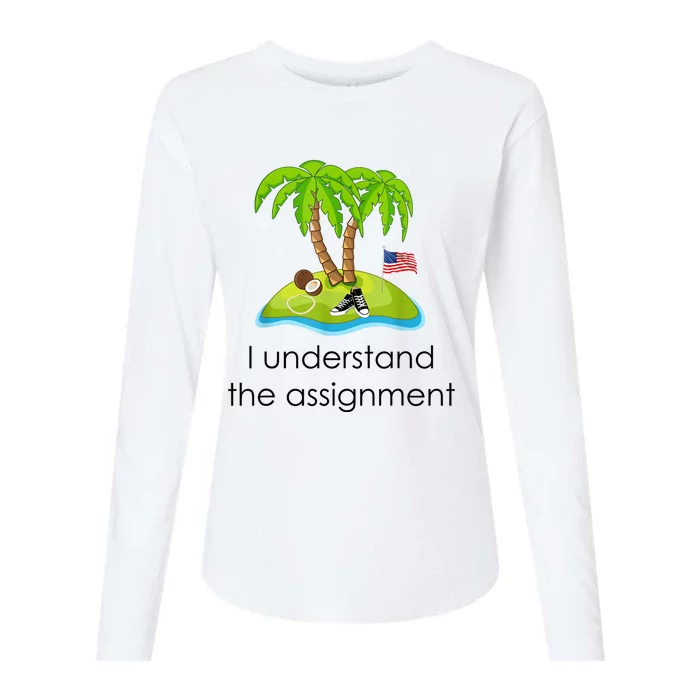 I Understand The Assignment Coconut Tree Kamalaharris Womens Cotton Relaxed Long Sleeve T-Shirt