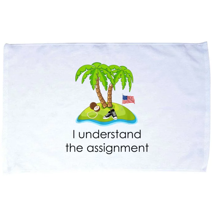 I Understand The Assignment Coconut Tree Kamalaharris Microfiber Hand Towel