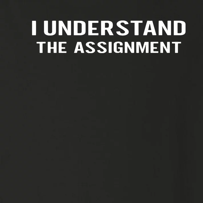 I Understand The Assignment Toddler Long Sleeve Shirt