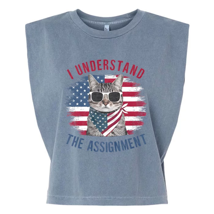 I Understand The Assignment Cat Childless Cat Lady Garment-Dyed Women's Muscle Tee