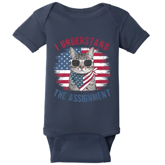 I Understand The Assignment Cat Childless Cat Lady Baby Bodysuit