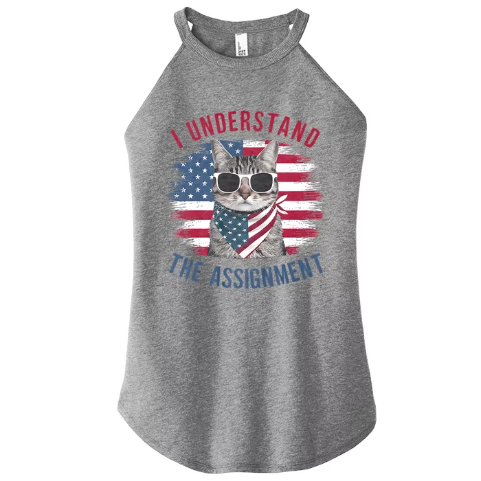 I Understand The Assignment Cat Childless Cat Lady Women’s Perfect Tri Rocker Tank