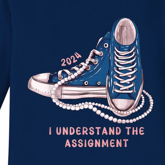 I Understand The Assignment Vote Blue Election 2024 Kamala Harris 2024 Baby Long Sleeve Bodysuit