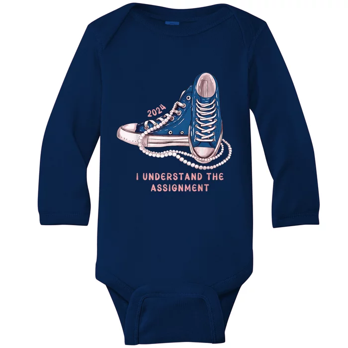 I Understand The Assignment Vote Blue Election 2024 Kamala Harris 2024 Baby Long Sleeve Bodysuit