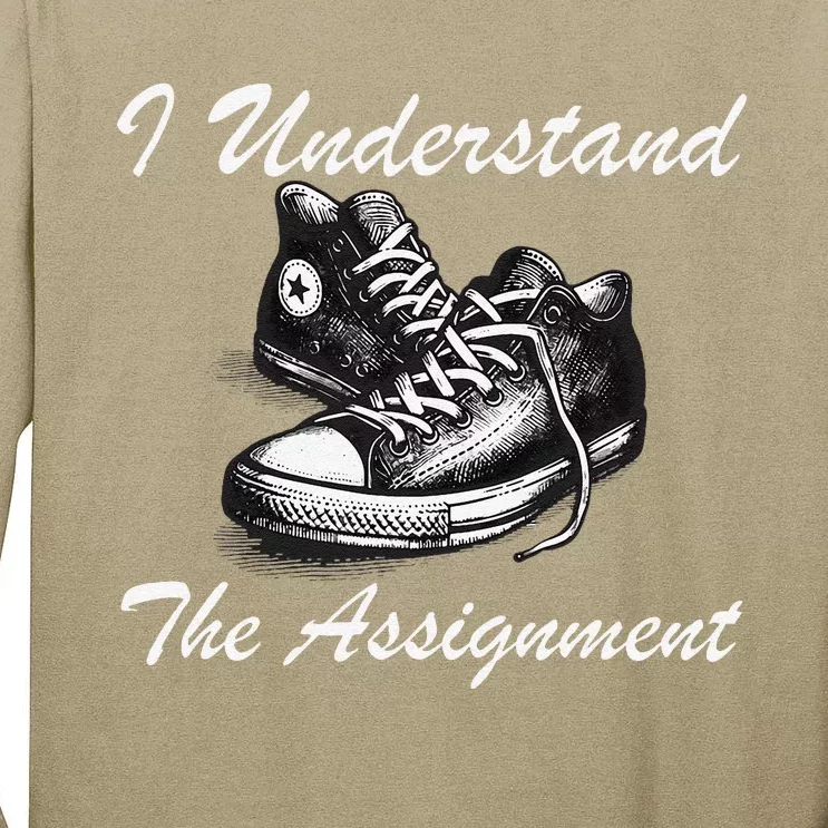 I Understand The Assignment Vote Blue Election 2024 Tall Long Sleeve T-Shirt