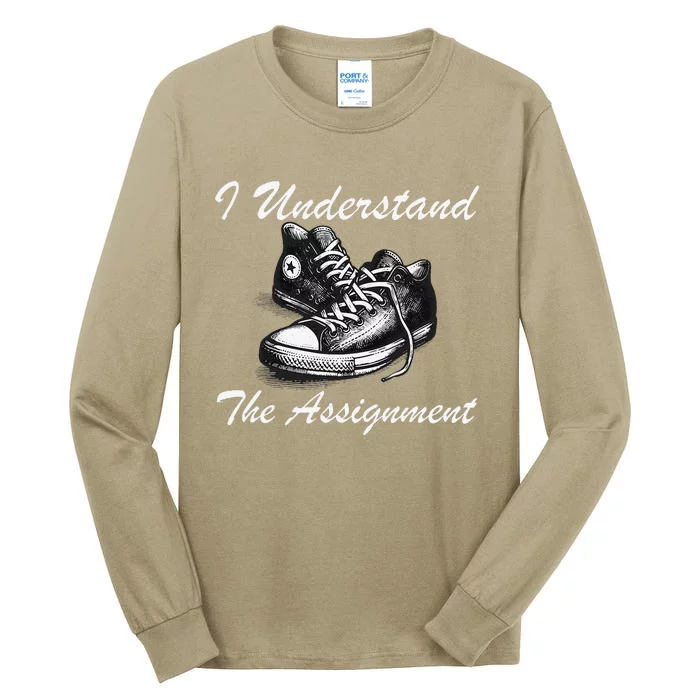 I Understand The Assignment Vote Blue Election 2024 Tall Long Sleeve T-Shirt