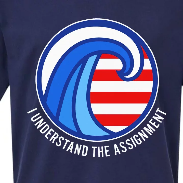 I Understand The Assignment Pro Democrat Harris Walz Sueded Cloud Jersey T-Shirt