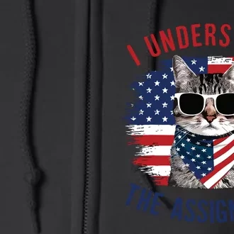 I Understand The Assignment Cat Childless Cat Lady Full Zip Hoodie