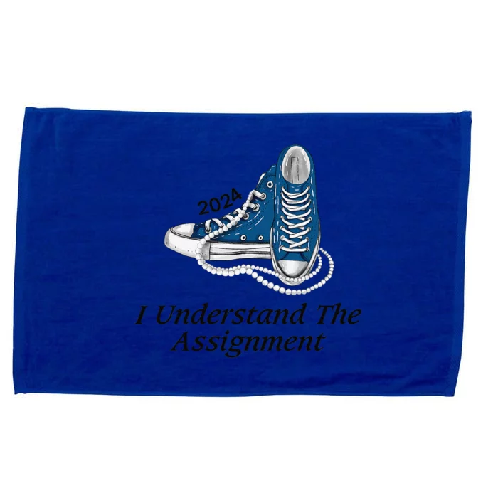 I Understand The Assignment Sneakers And Pearls Kamala 2024 Gift Microfiber Hand Towel