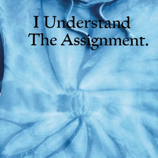 I Understand The Assignment Tie Dye Hoodie