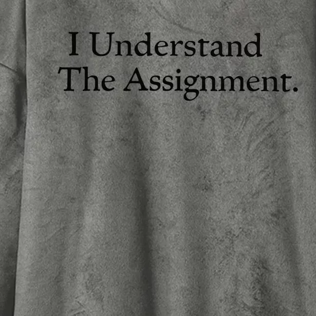 I Understand The Assignment Hooded Wearable Blanket