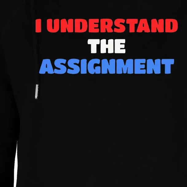 I Understand The Assignment Vote 2024 Democracy Womens Funnel Neck Pullover Hood