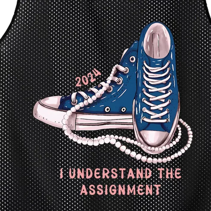 I Understand The Assignment Vote Blue Election 2024 Mesh Reversible Basketball Jersey Tank