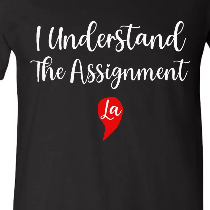 I Understand The Assignment  Kamala Harris 2024 V-Neck T-Shirt